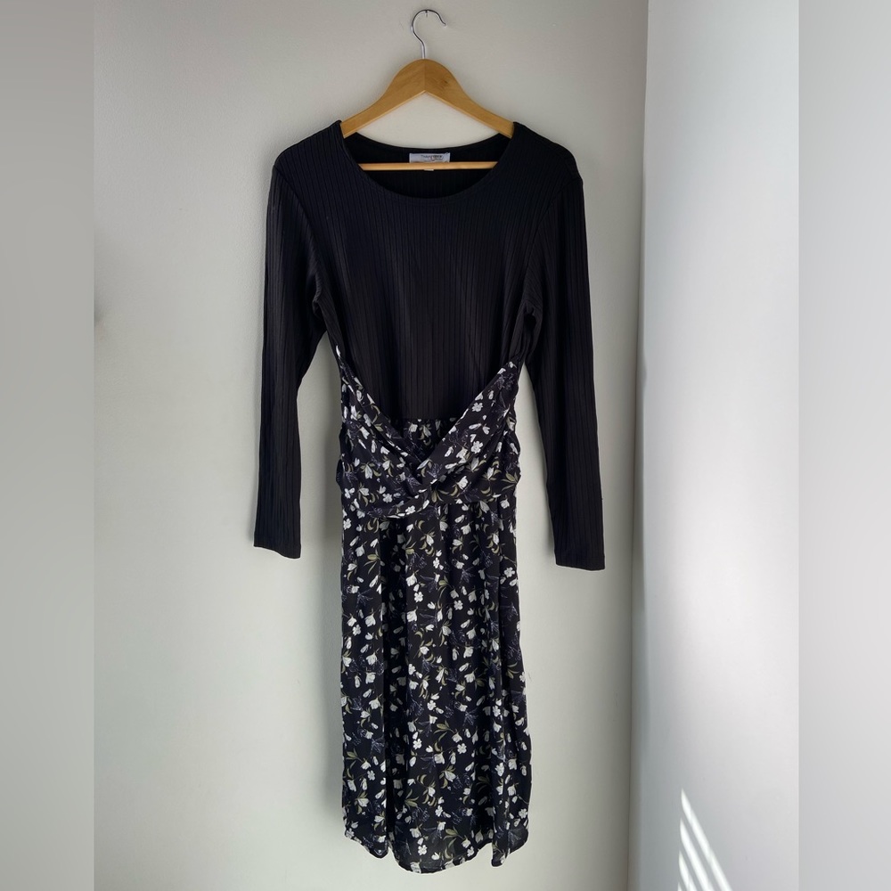 Thakoon Size 8 Ribbed Floral Dress